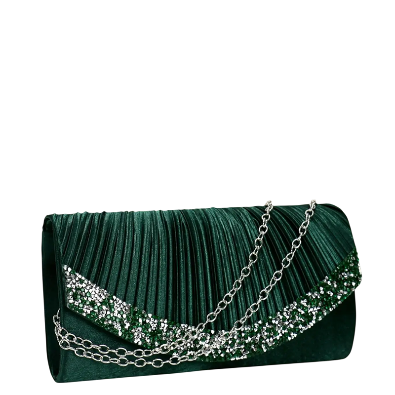 Cristal - Clutch con Pedrería y Estilo Sofisticado