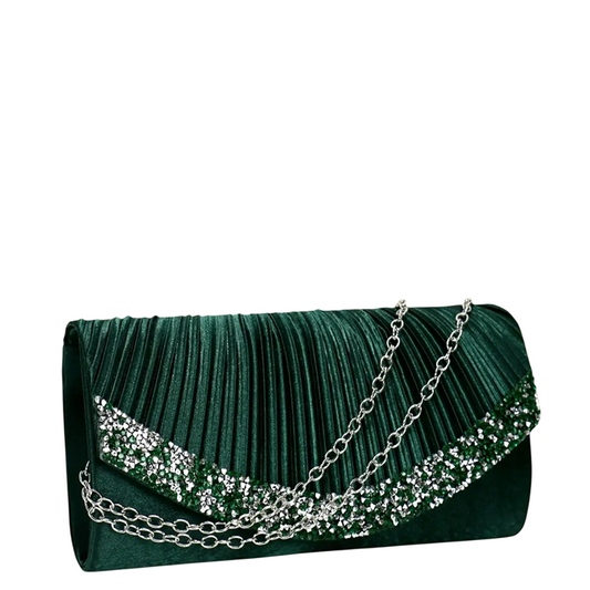 Cristal - Clutch con Pedrería y Estilo Sofisticado