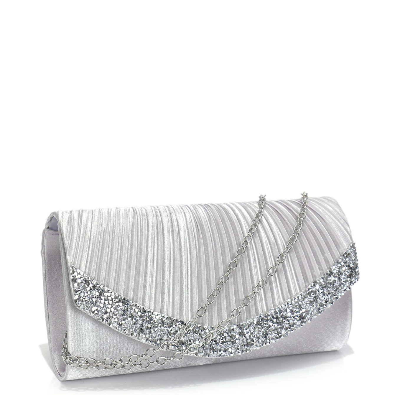 Cristal - Clutch con Pedrería y Estilo Sofisticado