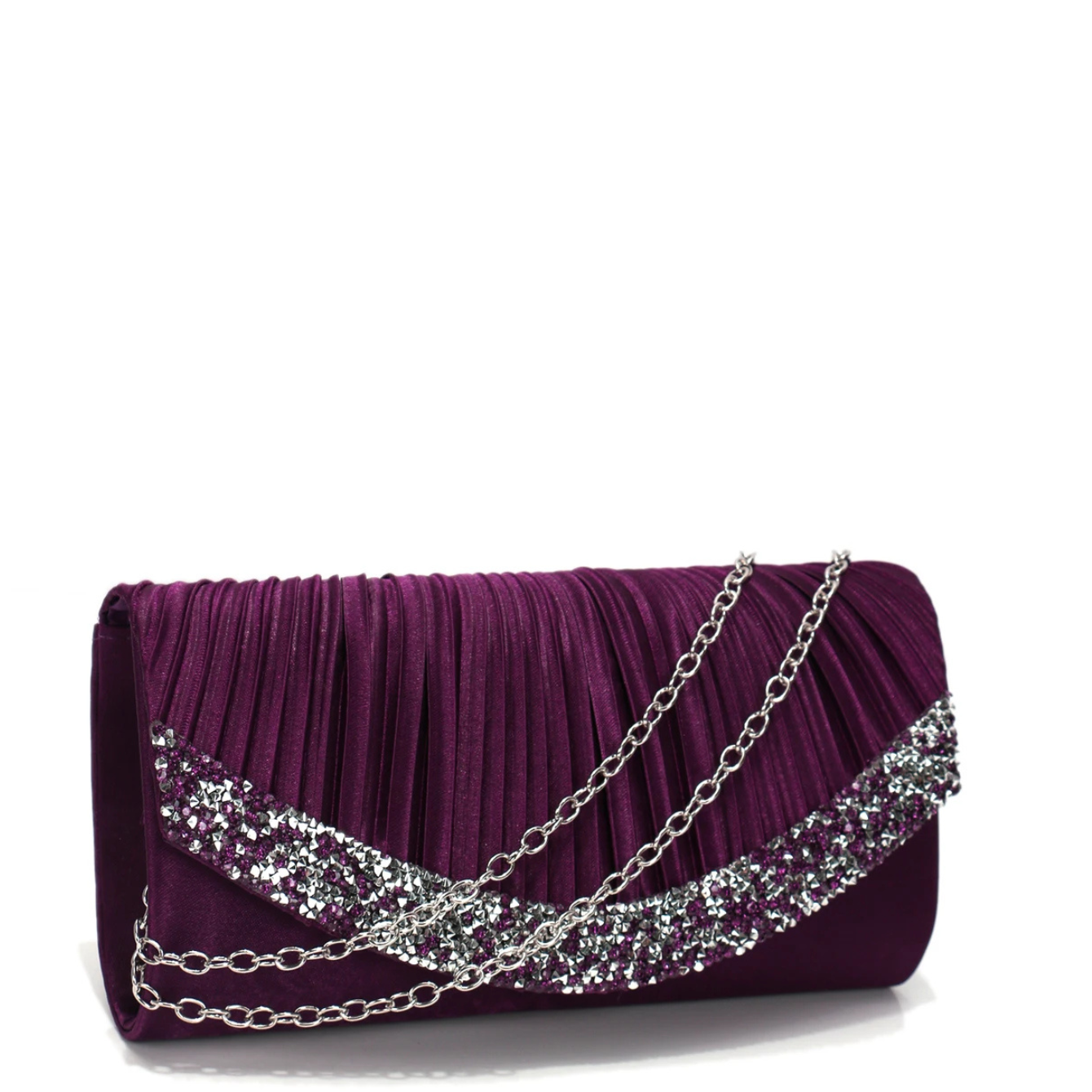 Cristal - Clutch con Pedrería y Estilo Sofisticado