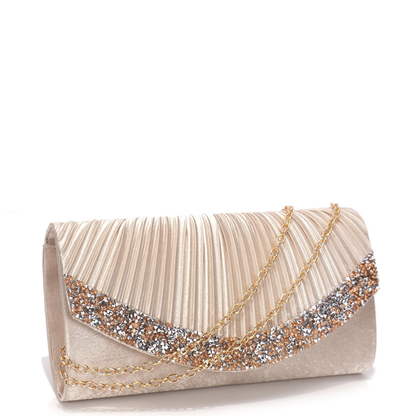 Cristal - Clutch con Pedrería y Estilo Sofisticado
