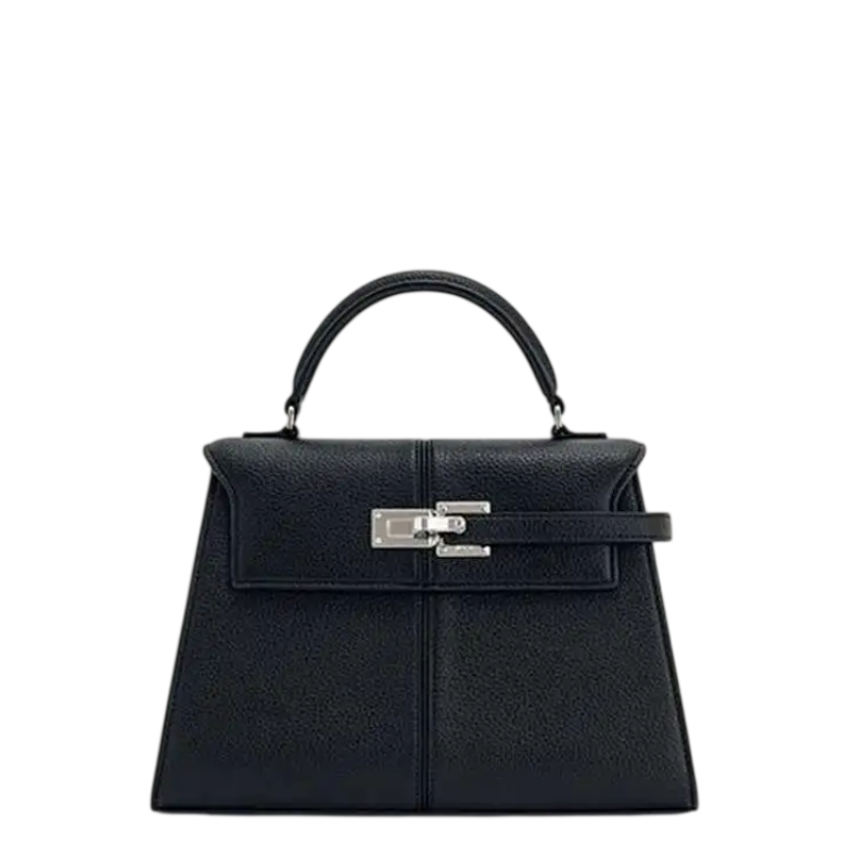 Eloré - Bolso Moderno de Cuero con Forma Geométrica y Acabado Sofisticado