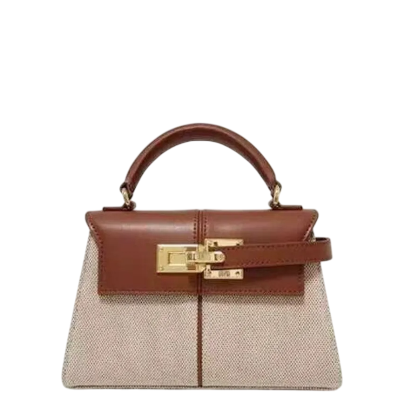 Eloré - Bolso Moderno de Cuero con Forma Geométrica y Acabado Sofisticado