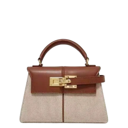 Eloré - Bolso Moderno de Cuero con Forma Geométrica y Acabado Sofisticado