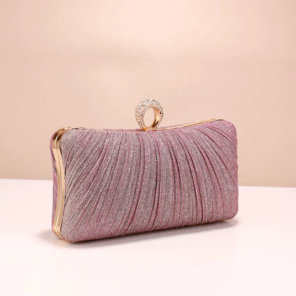 Valentia - Clutch de Noche con Brillo y Estilo Romántico