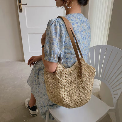 Zahara - Bolso de Playa Amplio con Diseño Artesanal y Sofisticado