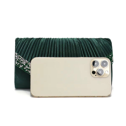 Cristal - Clutch con Pedrería y Estilo Sofisticado