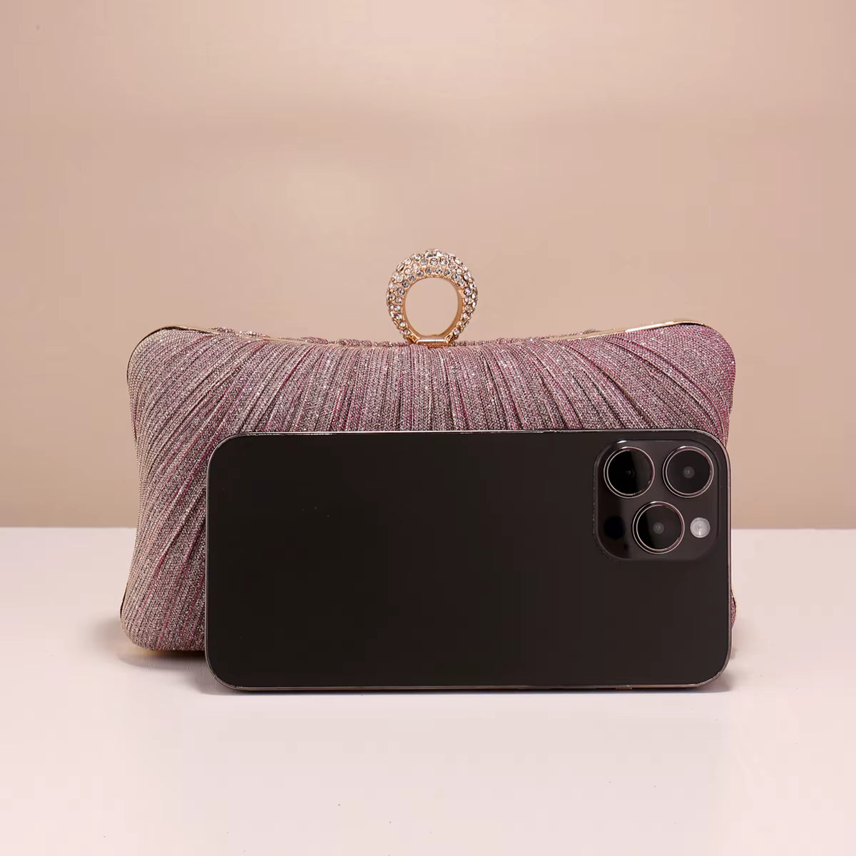 Valentia - Clutch de Noche con Brillo y Estilo Romántico