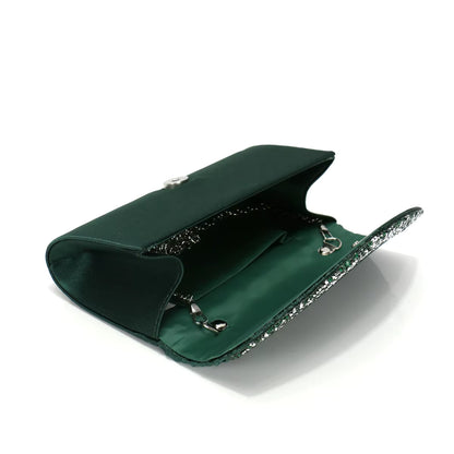 Cristal - Clutch con Pedrería y Estilo Sofisticado