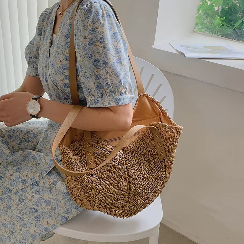 Zahara - Bolso de Playa Amplio con Diseño Artesanal y Sofisticado