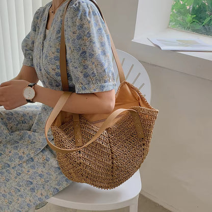 Zahara - Bolso de Playa Amplio con Diseño Artesanal y Sofisticado